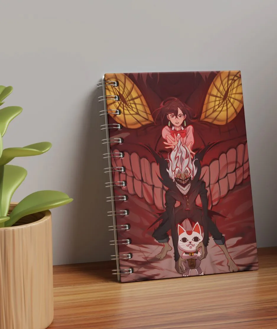 Dan Da Dan A5 Sketchbook placed on table, ready for use