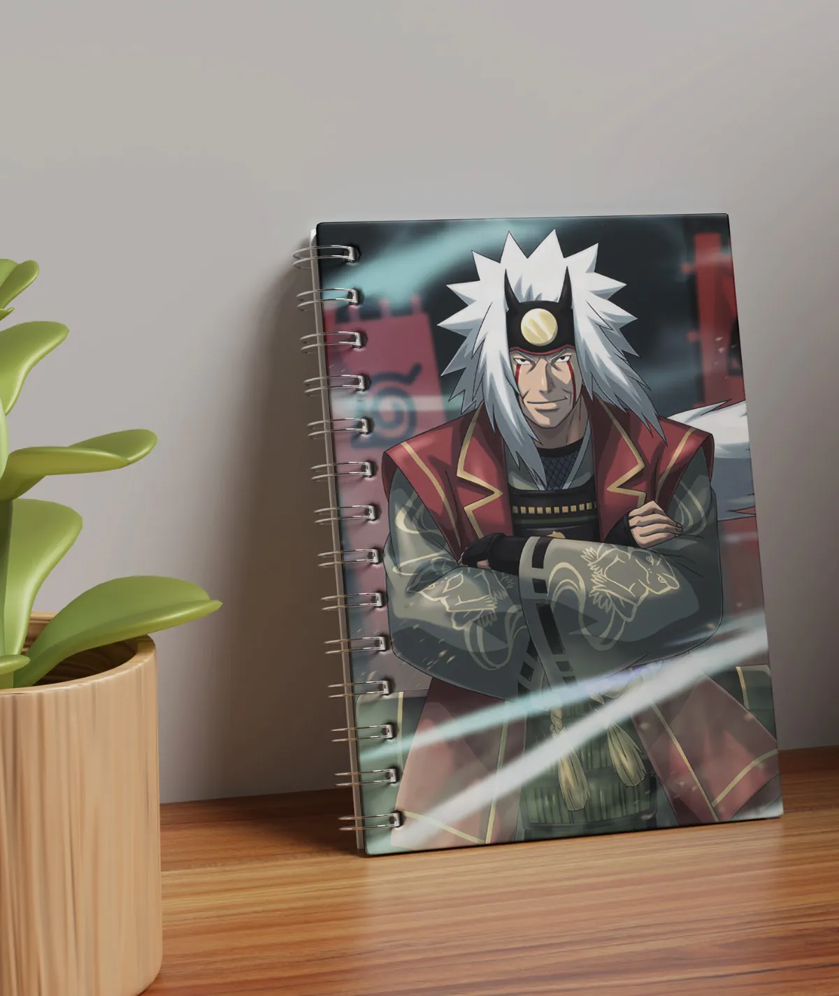 Jiraiya the Legendary Sannin Naruto Sketchbook on table, ready for use